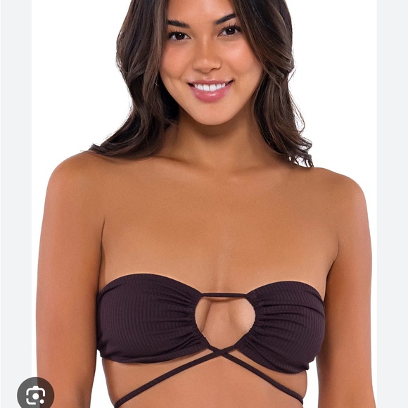 Black Velvet Pacsun Bathing Suit Top - Picture 4 of 4
